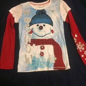 A snowman long sleeve shirt